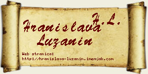 Hranislava Lužanin vizit kartica